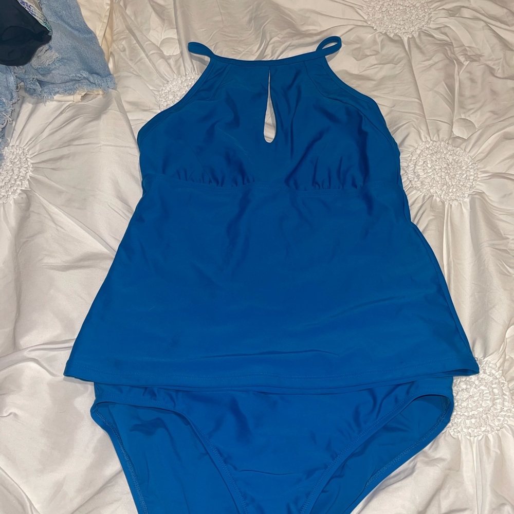 Ellen Tracy Blue Bikini Set